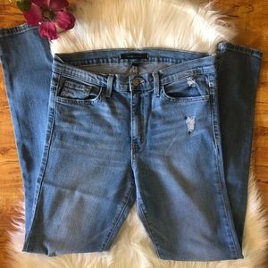 Flying monkey distressed skinny jeans, size 29